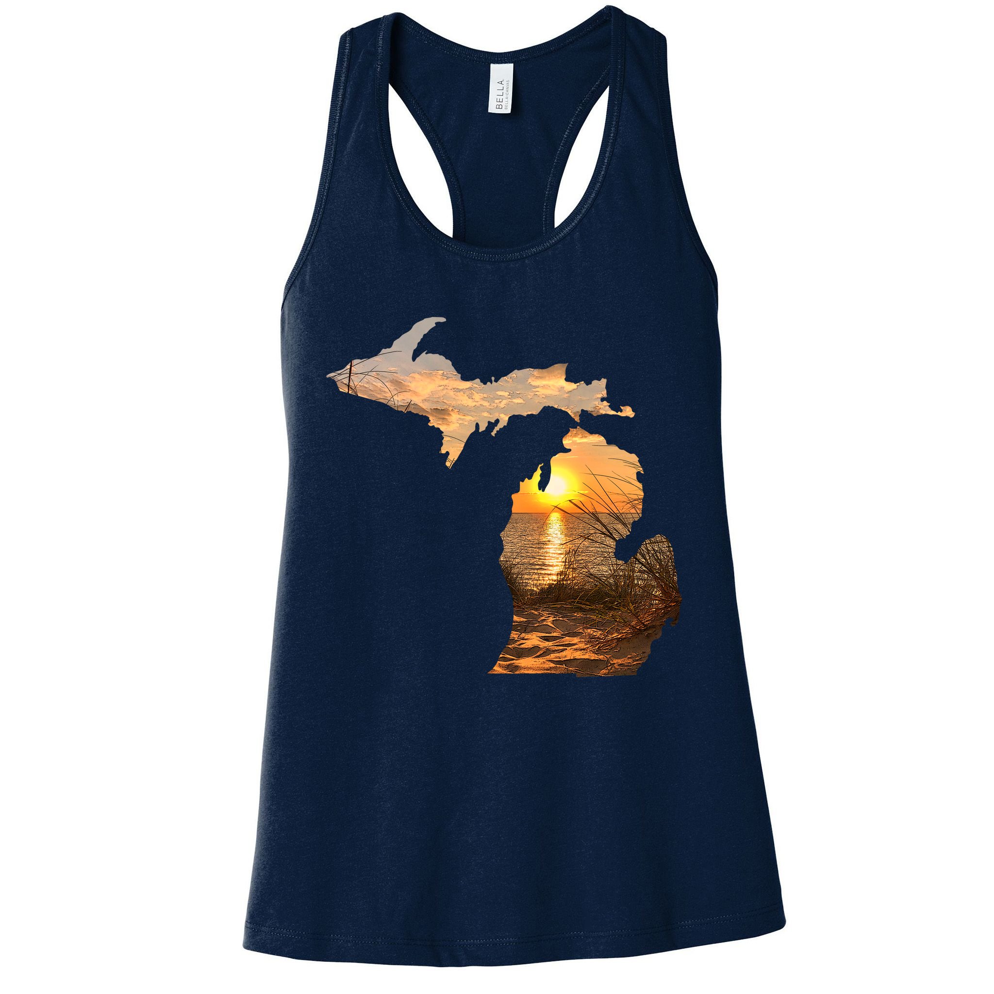 Michigan Sunset Lake Womens Tank Top