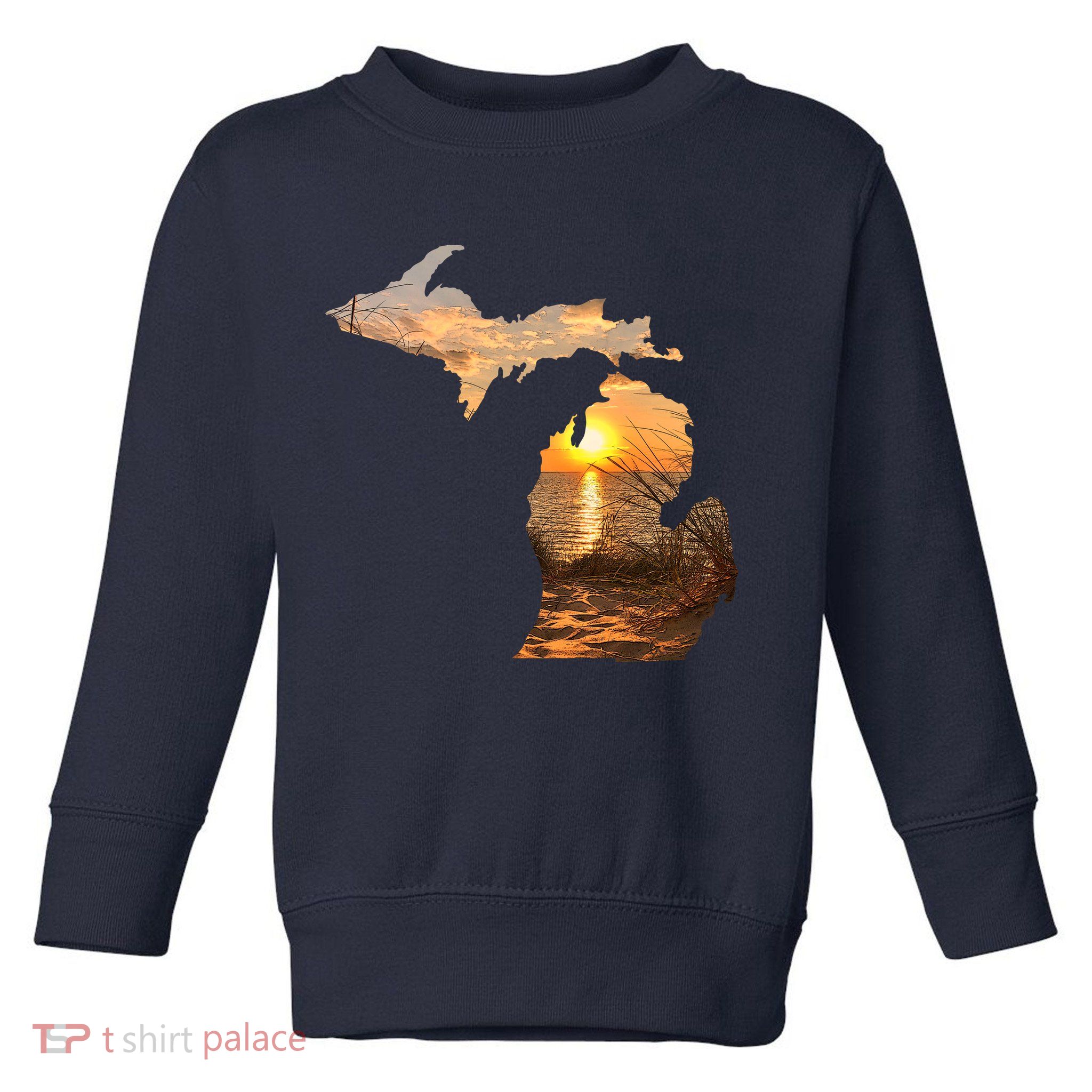 Michigan Sunset Lake Toddler Sweatshirt