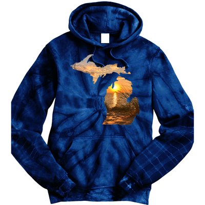 Michigan Sunset Lake Tie Dye Hoodie