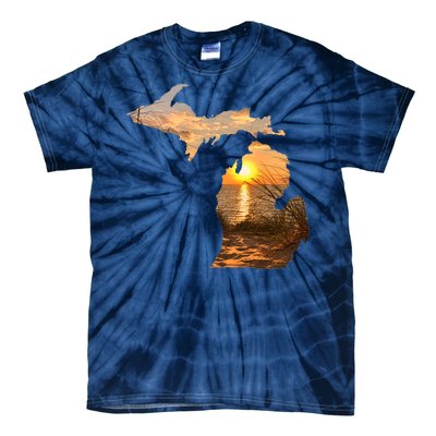 Michigan Sunset Lake Tie-Dye T-Shirt