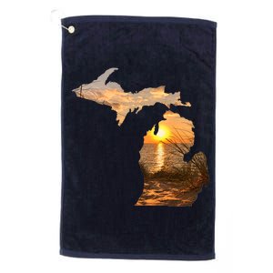 Michigan Sunset Lake Platinum Collection Golf Towel