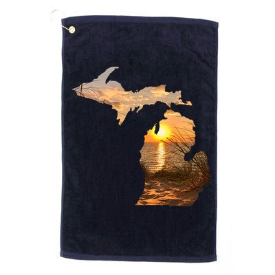 Michigan Sunset Lake Golf Towel