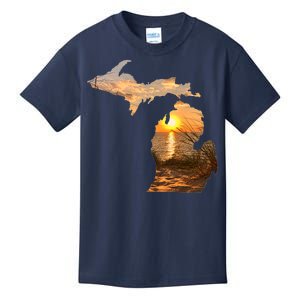 Michigan Sunset Lake Kids T-Shirt