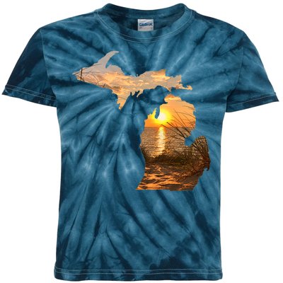 Michigan Sunset Lake Kids Tie-Dye T-Shirt