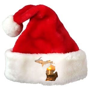 Michigan Sunset Lake Premium Christmas Santa Hat