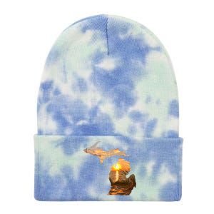 Michigan Sunset Lake Tie Dye 12in Knit Beanie