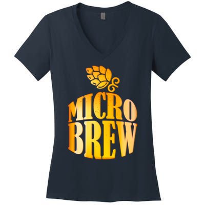 Micro Brew Matching Design Women's V-Neck T-Shirt
