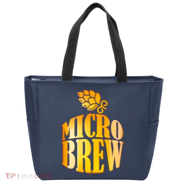 Micro Brew Matching Design Zip Tote Bag