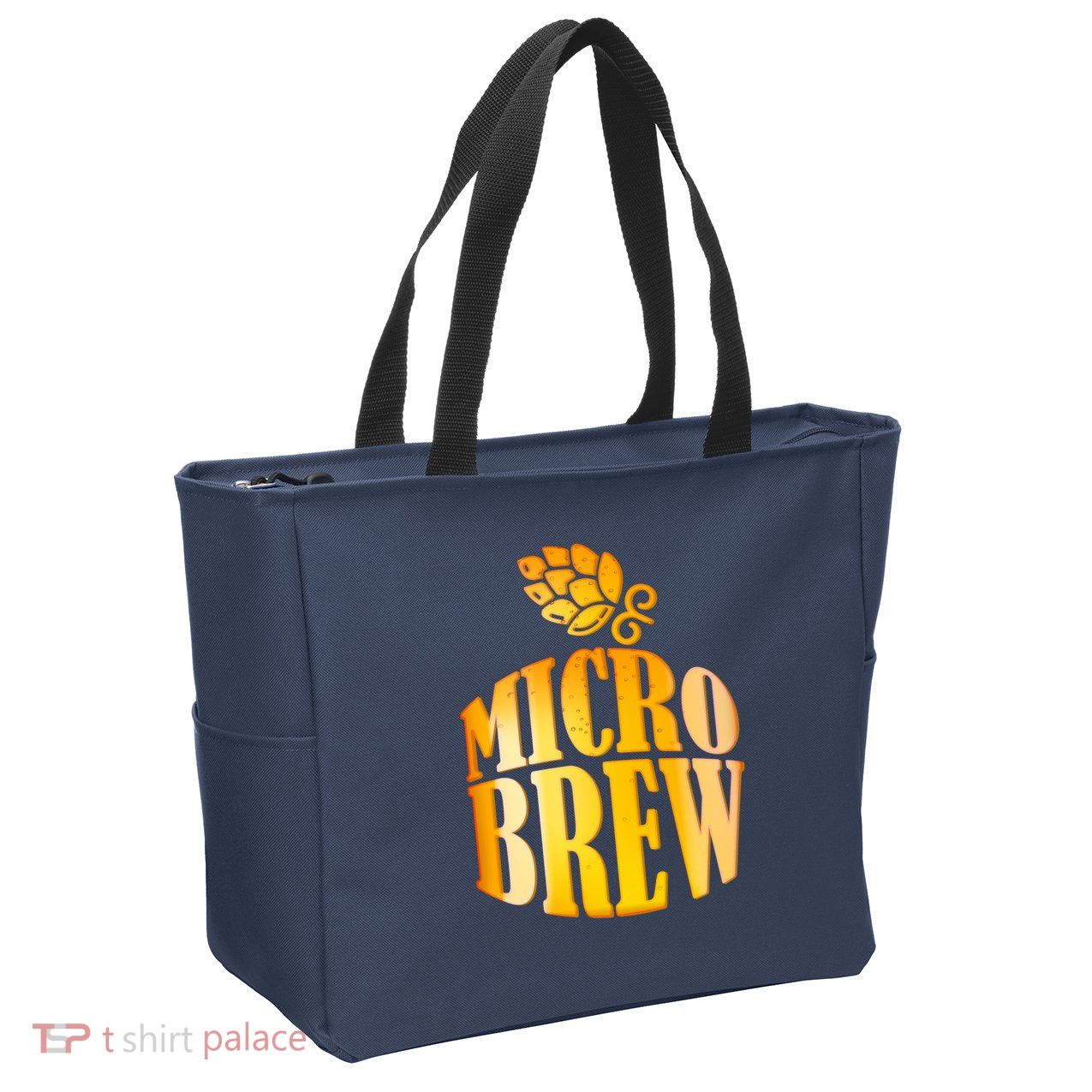 Micro Brew Matching Design Zip Tote Bag