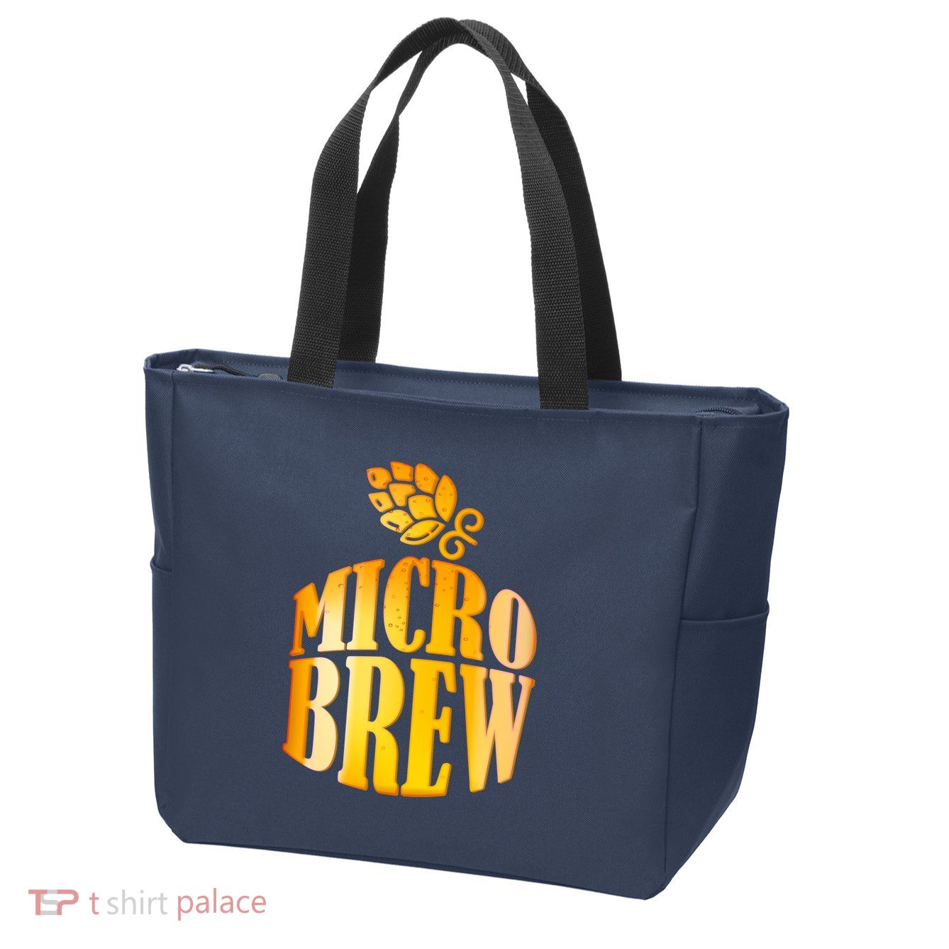 Micro Brew Matching Design Zip Tote Bag