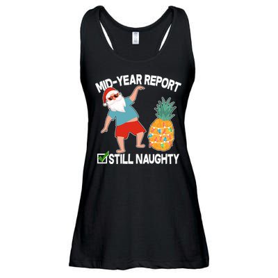 Mid Year Report Still Naughty Christmas In July Vacation Santa Ladies Essential Flowy Tank
