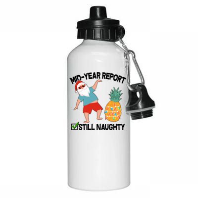 Mid Year Report Still Naughty Christmas In July Vacation Santa Aluminum Water Bottle