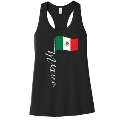 Mexican Independence Day Mexico Flag Vintage Women's Racerback Tank