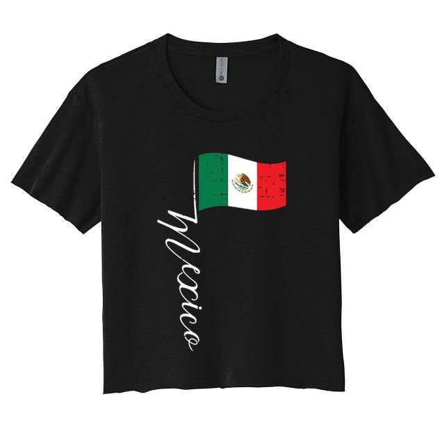 Mexican Independence Day Mexico Flag Vintage Crop Top