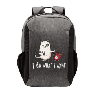 Meow I Do What I Want Vintage Black Cat Red Cup Funny My Cat Vector Backpack