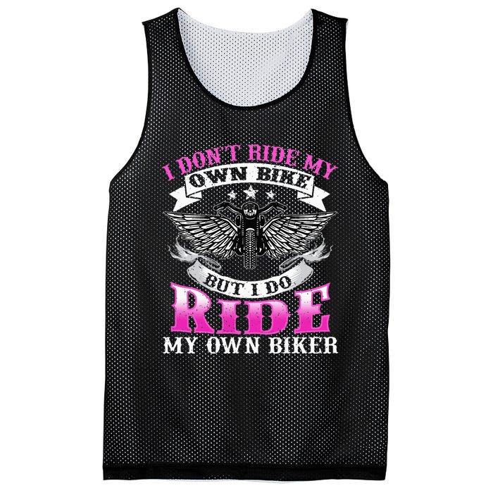 Motorcycle I DonT Ride My Own Bike Girlfriend Wife Biker Mesh Reversible Basketball Jersey Tank