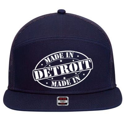 Made In Detroit 7 Panel Mesh Trucker Snapback Hat