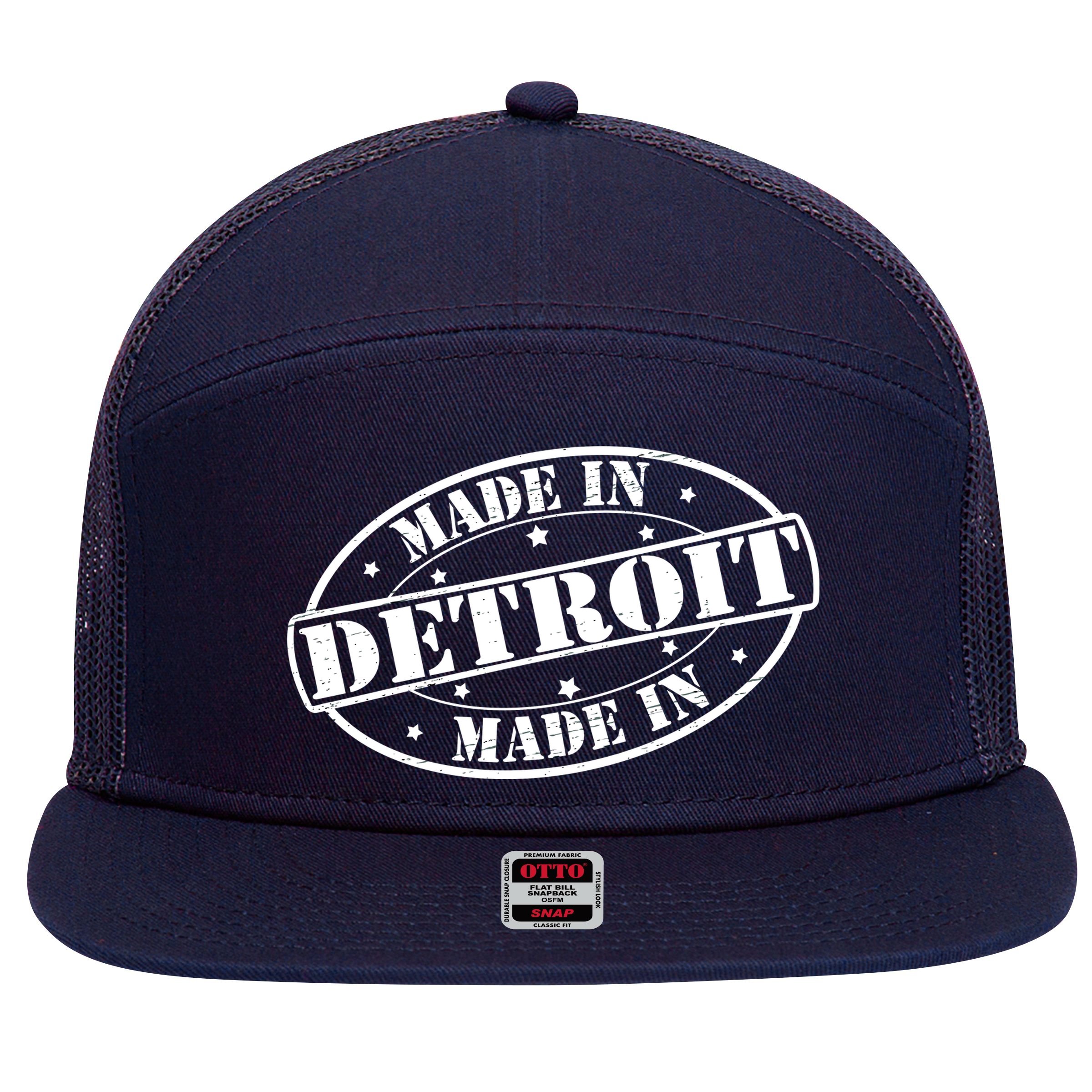 Made In Detroit 7 Panel Mesh Trucker Snapback Hat