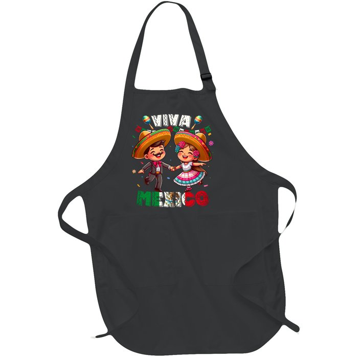 Mexican Independence Day Viva Mexico Full-Length Apron With Pockets