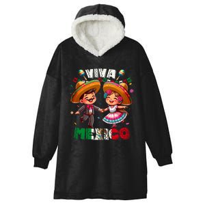 Mexican Independence Day Viva Mexico Hooded Wearable Blanket