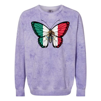 Mexican Independence Day Butterfly Colorblast Crewneck Sweatshirt