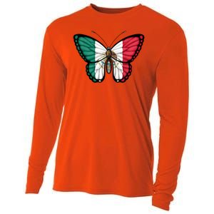 Mexican Independence Day Butterfly Cooling Performance Long Sleeve Crew