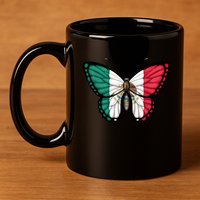 Mexican Independence Day Butterfly 11oz C Handle Ceramic Mug