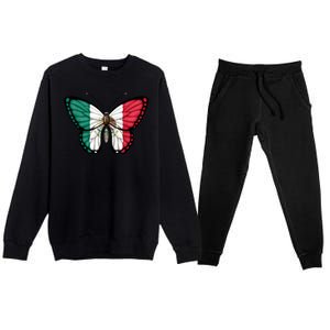 Mexican Independence Day Butterfly Premium Crewneck Sweatsuit Set