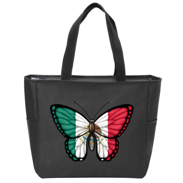 Mexican Independence Day Butterfly Zip Tote Bag