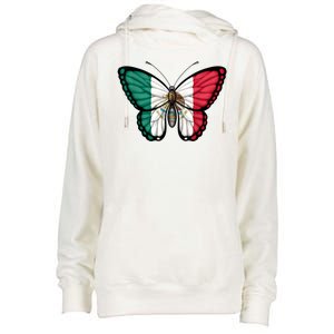 Mexican Independence Day Butterfly Womens Funnel Neck Pullover Hood