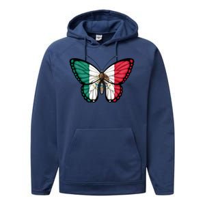 Mexican Independence Day Butterfly Performance Fleece Hoodie