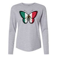 Mexican Independence Day Butterfly Womens Cotton Relaxed Long Sleeve T-Shirt