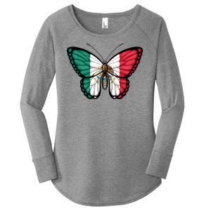 Mexican Independence Day Butterfly Women's Perfect Tri Tunic Long Sleeve Shirt