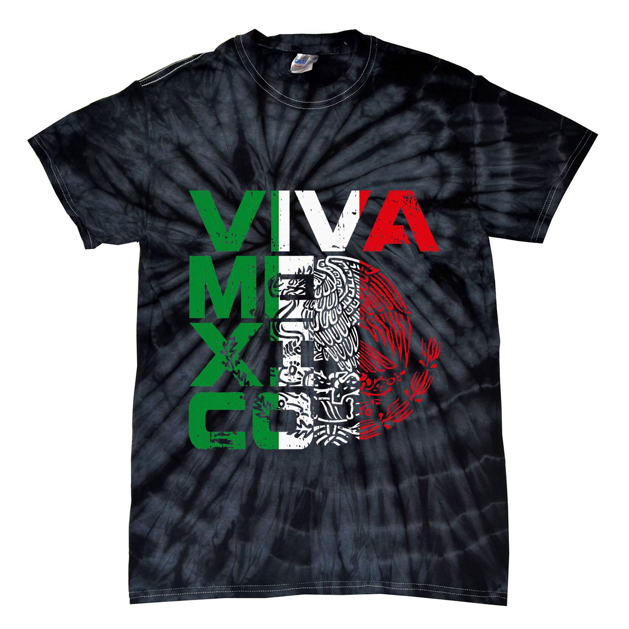 Mexican Independence Day Viva Mexico Tie-Dye T-Shirt