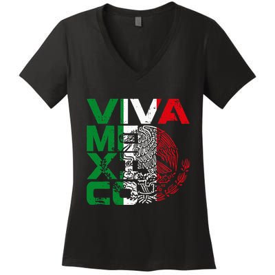 Mexican Independence Day Viva Mexico Women's V-Neck T-Shirt