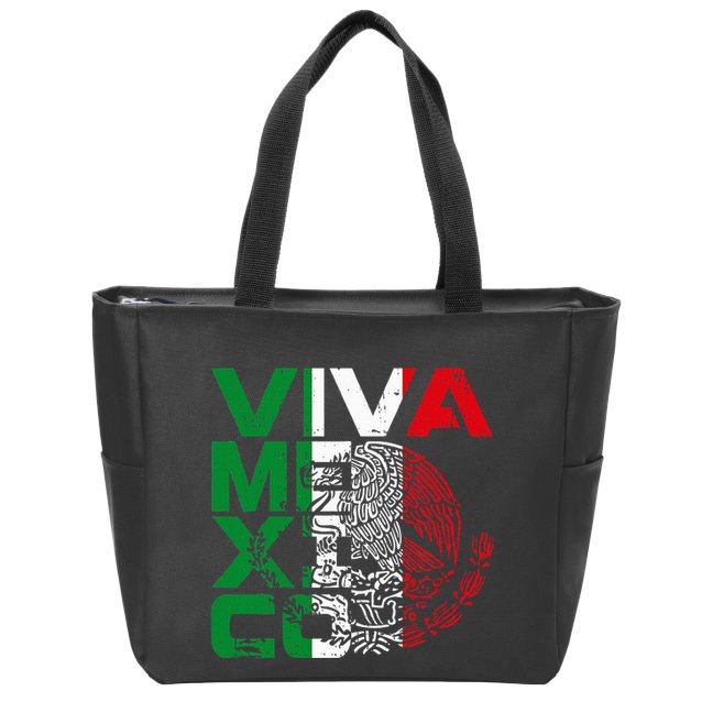 Mexican Independence Day Viva Mexico Zip Tote Bag