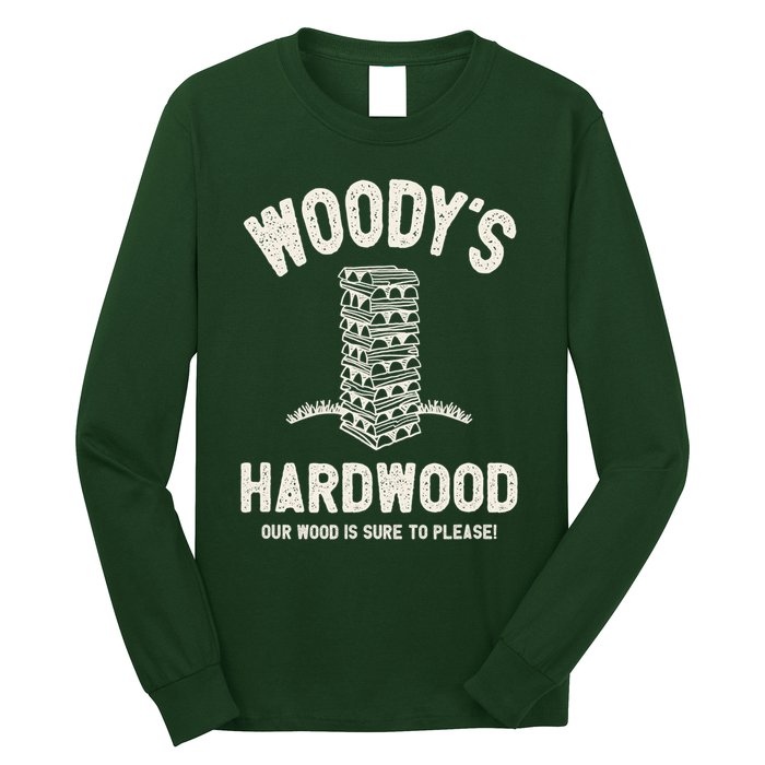 Mens Inappropriate Dirty Adult Humor Funny Woody's Hardwood Long Sleeve Shirt