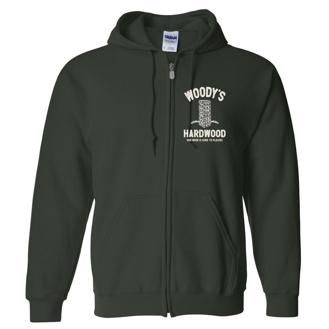 Mens Inappropriate Dirty Adult Humor Funny Woody's Hardwood Full Zip Hoodie