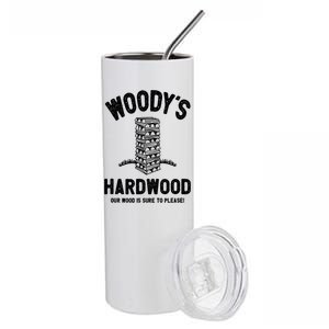 Mens Inappropriate Dirty Adult Humor Funny Woody's Hardwood Stainless Steel Tumbler