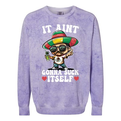 Mexico Independence Day Lime Tequila It Aint Gonna Suck Cool Gift Colorblast Crewneck Sweatshirt