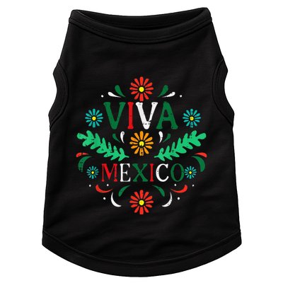 Mexican Independence Day Viva Mexico Otomi Doggie Tank