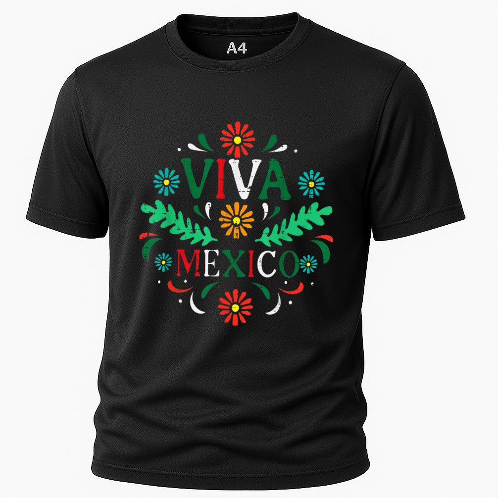 Mexican Independence Day Viva Mexico Otomi Cooling Performance Crew T-Shirt