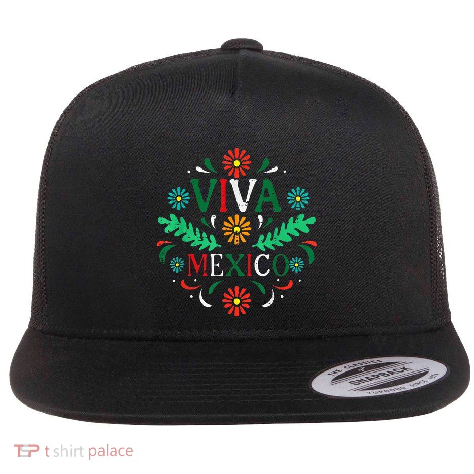 Mexican Independence Day Viva Mexico Otomi Flatbill Hat