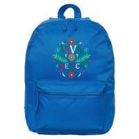 Mexican Independence Day Viva Mexico Otomi 16 in Basic Backpack