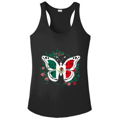 Mexican Independence Day Butterfly Mexico Ladies PosiCharge Competitor Racerback Tank