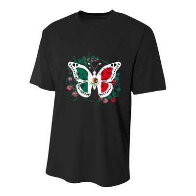 Mexican Independence Day Butterfly Mexico Youth Performance Sprint T-Shirt