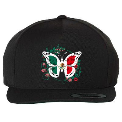 Mexican Independence Day Butterfly Mexico Wool Snapback Cap