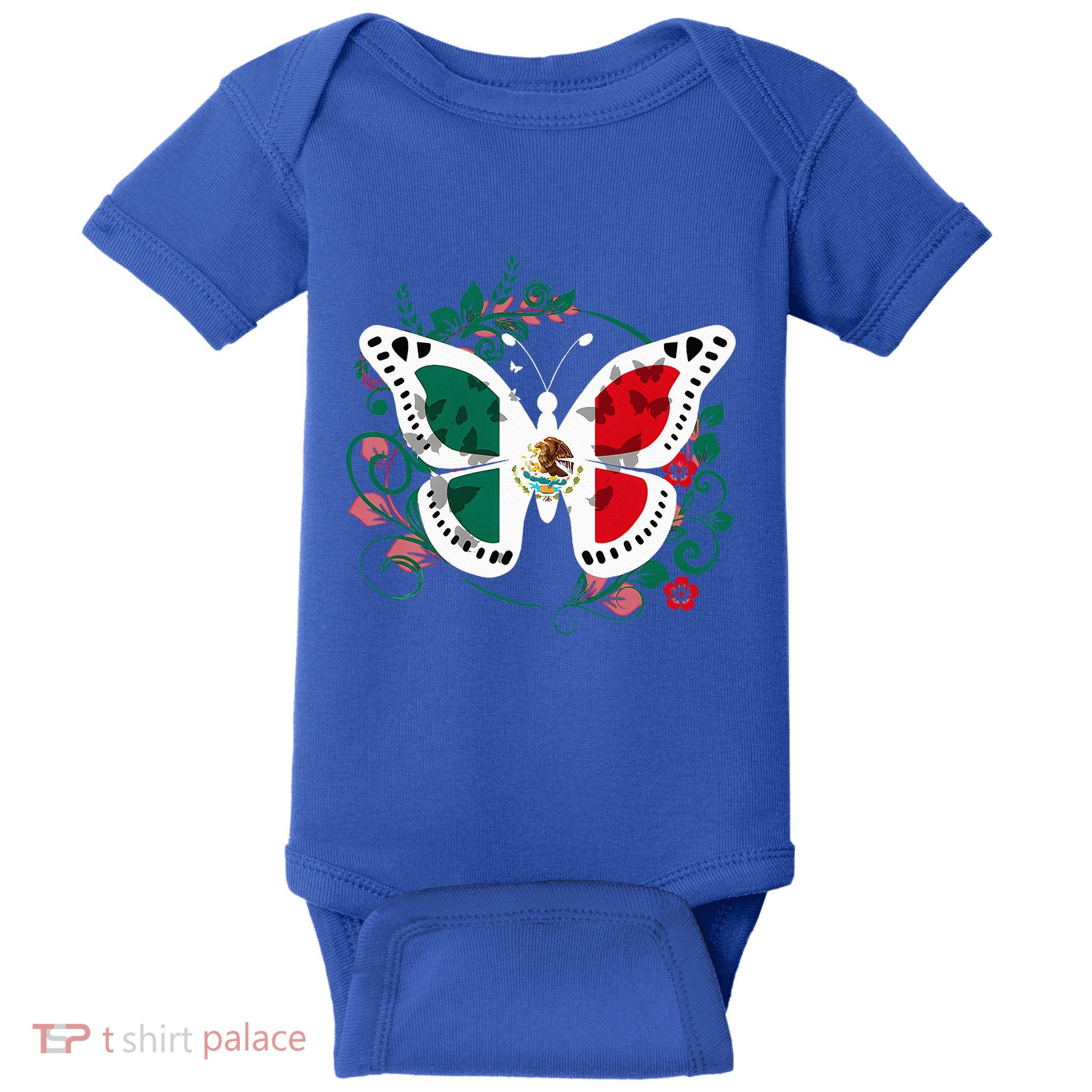 Mexican Independence Day Butterfly Mexico Baby Bodysuit