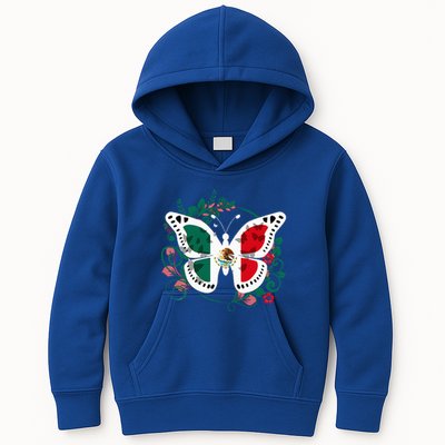 Mexican Independence Day Butterfly Mexico Kids Hoodie