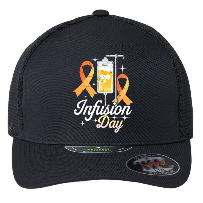 MS I.n.f.u.s.i.o.n Day Multiple Sclerosis Awareness Ribbon Flexfit Unipanel Trucker Cap